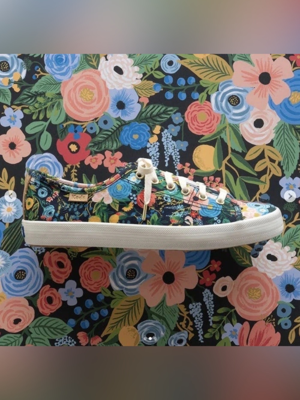 Keds × Rifle Paper Co Garden Party Canvas Champion Sneakers Size 5.5 Women’s